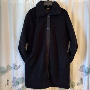 EUC Oversized Teddy Faux Sherpa Coat in Black from Goodthreads | Women’s XL